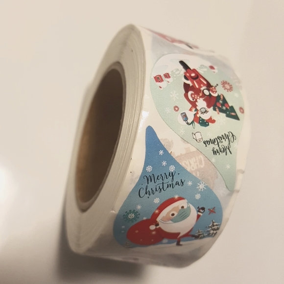 🎅🏼500 pcs Merry Christmas Stickers Santa Claus Stickers Thank You Stickers - Picture 5 of 7